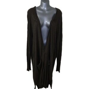 Old Navy Green Open Front Duster Cardigan Womens XXL Lightweight Long Sweater